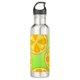 TROPISCHE Zitrusfrüchte SOMMERFRÜCHTE Orangenlemon Edelstahlflasche