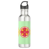 TROPISCHE Zitrusfrüchte SOMMERFRÜCHTE Orangenlemon Edelstahlflasche (Vorderseite)