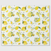 TROPISCHE Zitrusfrüchte SOMMERFRÜCHTE Orangenlemon Geschenkpapier (Flach)