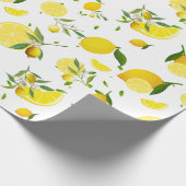 TROPISCHE Zitrusfrüchte SOMMERFRÜCHTE Orangenlemon Geschenkpapier (Ecke)