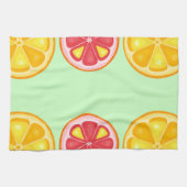 TROPISCHE Zitrusfrüchte SOMMERFRÜCHTE Orangenlemon Geschirrtuch (Horizontal)