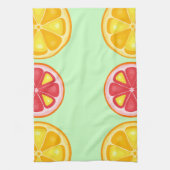 TROPISCHE Zitrusfrüchte SOMMERFRÜCHTE Orangenlemon Geschirrtuch (Vertikal)