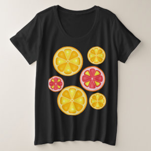 TROPISCHE Zitrusfrüchte SOMMERFRÜCHTE Orangenlemon Große Größe T-Shirt