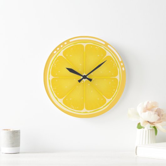 TROPISCHE Zitrusfrüchte SOMMERFRÜCHTE Orangenlemon Große Wanduhr (Zuhause)