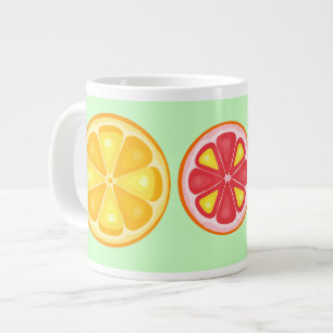 TROPISCHE Zitrusfrüchte SOMMERFRÜCHTE Orangenlemon Jumbo-Tasse