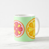 TROPISCHE Zitrusfrüchte SOMMERFRÜCHTE Orangenlemon Kaffeetasse (VorderseiteRechts)