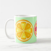 TROPISCHE Zitrusfrüchte SOMMERFRÜCHTE Orangenlemon Kaffeetasse (Links)