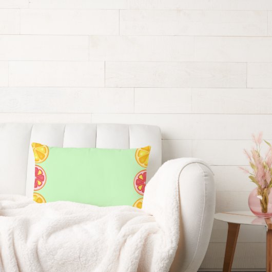 TROPISCHE Zitrusfrüchte SOMMERFRÜCHTE Orangenlemon Lendenkissen (Liege)