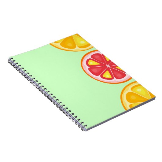 TROPISCHE Zitrusfrüchte SOMMERFRÜCHTE Orangenlemon Notizblock (Rechte Seite)