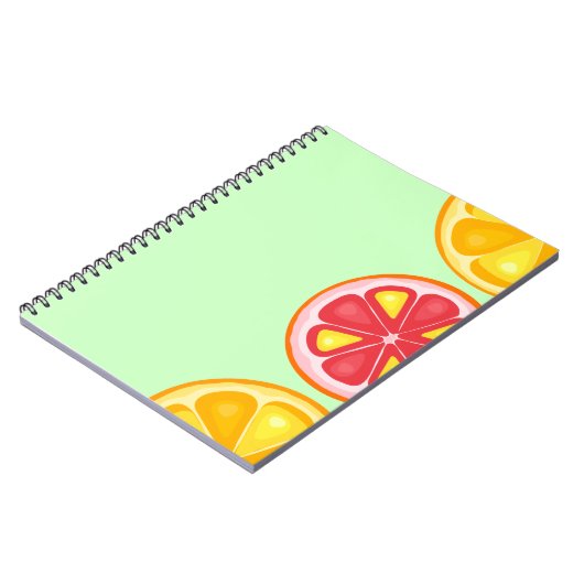 TROPISCHE Zitrusfrüchte SOMMERFRÜCHTE Orangenlemon Notizblock (Linke Seite)