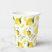 TROPISCHE Zitrusfrüchte SOMMERFRÜCHTE Orangenlemon Pappbecher (Rechts)