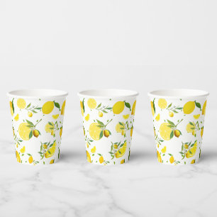 TROPISCHE Zitrusfrüchte SOMMERFRÜCHTE Orangenlemon Pappbecher