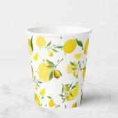 TROPISCHE Zitrusfrüchte SOMMERFRÜCHTE Orangenlemon Pappbecher (Vorderseite)