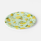 TROPISCHE Zitrusfrüchte SOMMERFRÜCHTE Orangenlemon Pappteller (Schrägansicht)