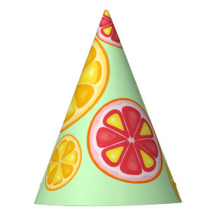 TROPISCHE Zitrusfrüchte SOMMERFRÜCHTE Orangenlemon Partyhütchen