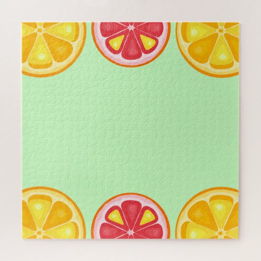 TROPISCHE Zitrusfrüchte SOMMERFRÜCHTE Orangenlemon Puzzle (Horizontal)