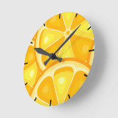 TROPISCHE Zitrusfrüchte SOMMERFRÜCHTE Orangenlemon Runde Wanduhr (Winkel)