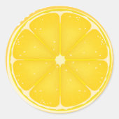 TROPISCHE Zitrusfrüchte SOMMERFRÜCHTE Orangenlemon Runder Aufkleber (Vorderseite)