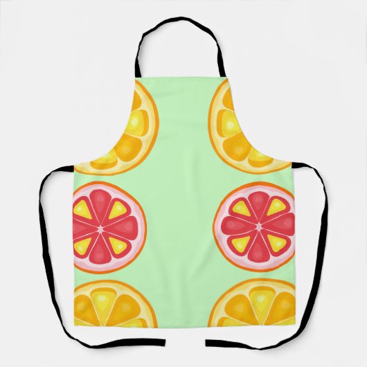 TROPISCHE Zitrusfrüchte SOMMERFRÜCHTE Orangenlemon Schürze (Vorderseite)