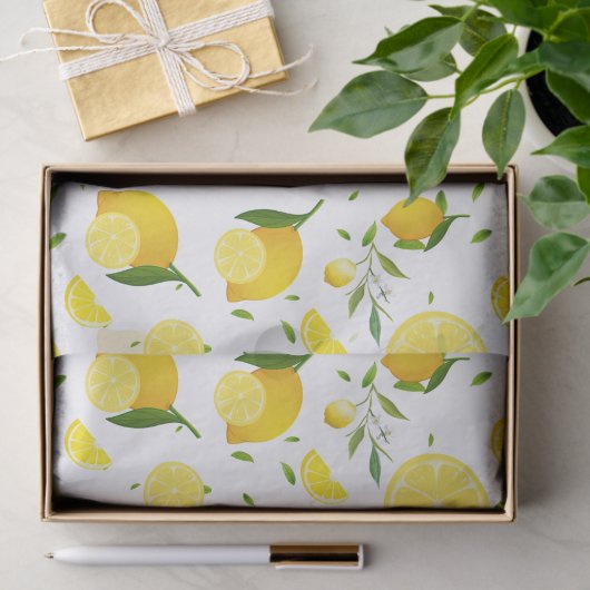 TROPISCHE Zitrusfrüchte SOMMERFRÜCHTE Orangenlemon Seidenpapier (Geschenk)