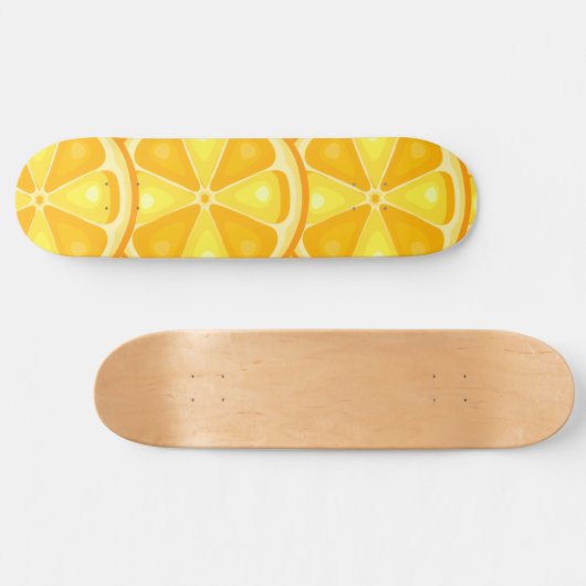 TROPISCHE Zitrusfrüchte SOMMERFRÜCHTE Orangenlemon Skateboard (Horizontal)