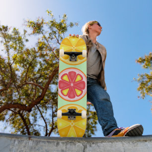 TROPISCHE Zitrusfrüchte SOMMERFRÜCHTE Orangenlemon Skateboard