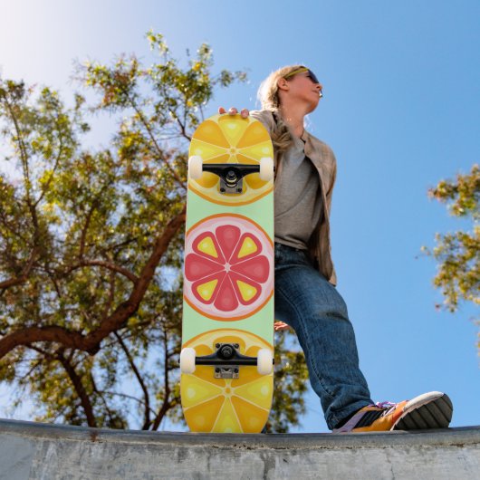 TROPISCHE Zitrusfrüchte SOMMERFRÜCHTE Orangenlemon Skateboard (Außenbereich 1)