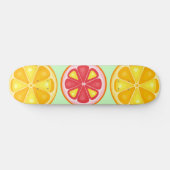 TROPISCHE Zitrusfrüchte SOMMERFRÜCHTE Orangenlemon Skateboard (Horizontal)