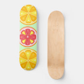 TROPISCHE Zitrusfrüchte SOMMERFRÜCHTE Orangenlemon Skateboard (Vorderseite)