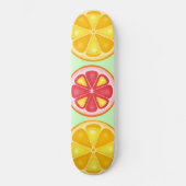 TROPISCHE Zitrusfrüchte SOMMERFRÜCHTE Orangenlemon Skateboard (Vorderseite)