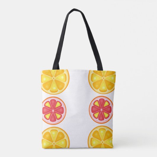 TROPISCHE Zitrusfrüchte SOMMERFRÜCHTE Orangenlemon Tasche (Rückseite)