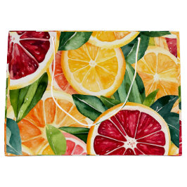 Tropische Zitrusfrüchtescheiben Orange Große Geschenktüte