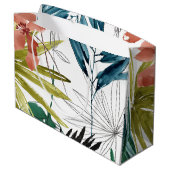 Tropische Zusammensetzung Große Geschenktüte (Rückseite Schrägansicht)