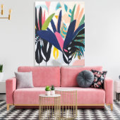 Tropische Zusammensetzung - Kanvas mit Wrap Leinwanddruck (Insitu (Wohnzimmer))