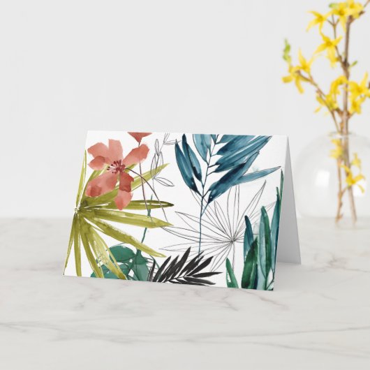 Tropische Zusammensetzung Karte (Gelbe Blume)