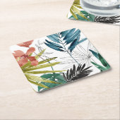 Tropische Zusammensetzung Rechteckiger Pappuntersetzer (angewinkelt)