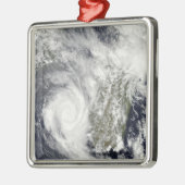 Tropische Zyklone Eric und Fanele 2 Silbernes Ornament (Links)