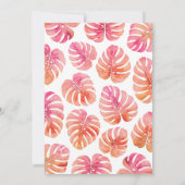 Tropischer 1. Geburtstag Party Pink Summer Beach Einladung (Rückseite)