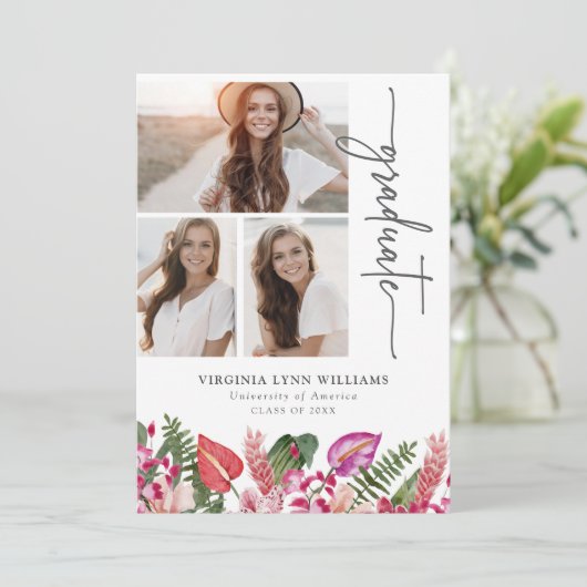 Tropischer Abschluss Ankündigung (Stehend Vorderseite)