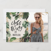 Tropischer Abschluss der Klasse des modernen Fotos Einladung (Vorderseite)