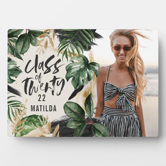 Tropischer Abschluss der modernen botanischen Fotoplatte (Vorderseite)