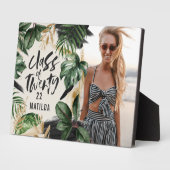 Tropischer Abschluss der modernen botanischen Fotoplatte (Seite)