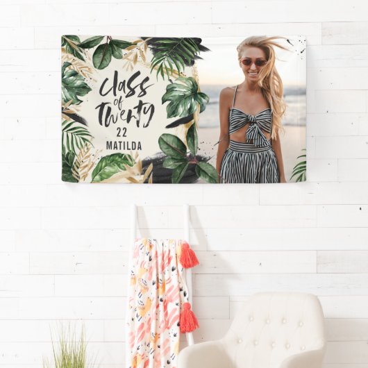 Tropischer Abschluss der modernen botanischen Tass Banner (Insitu)