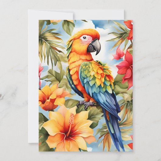 Tropischer Abschluss Einladung (Rückseite)