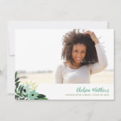 Tropischer Abschluss Foto Einladung (Vorderseite)