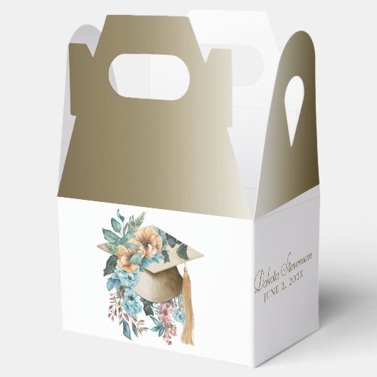 Tropischer Abschluss-Hut und Tassel-Party Geschenkschachtel (Geöffnet)