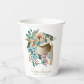 Tropischer Abschluss-Hut und Tassel-Party Pappbecher (Vorderseite)