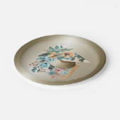 Tropischer Abschluss-Hut und Tassel-Party Pappteller (Schrägansicht)