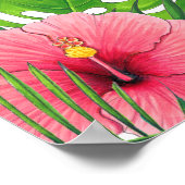 Tropischer Abschluss Luau Aquarell Willkommen Poster (Ecke)