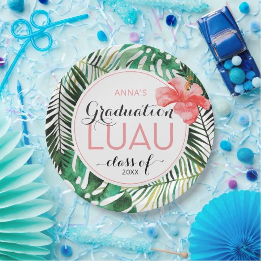Tropischer Abschluss Luau Party Pappteller (Party)